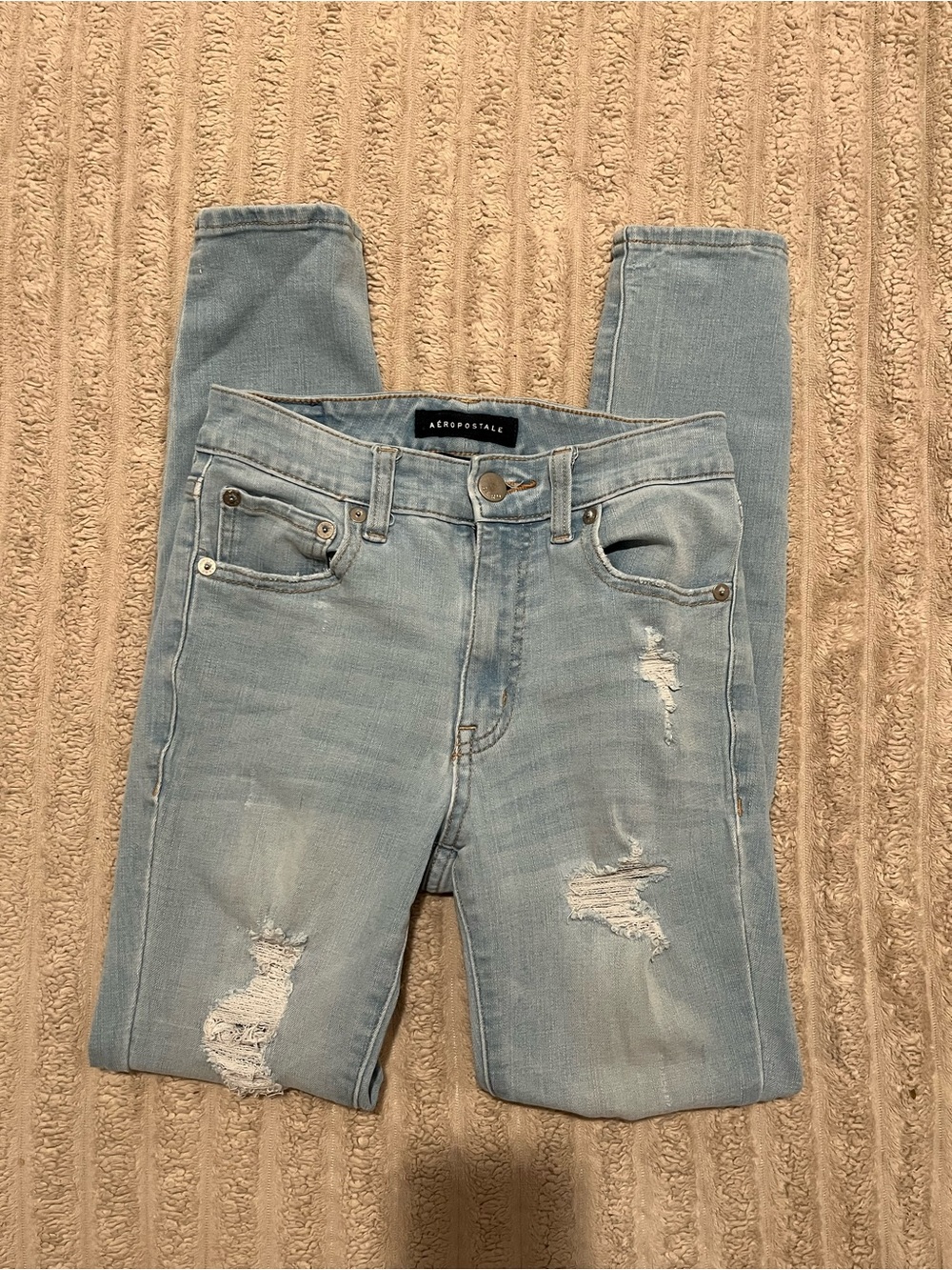 Aeropostale Light Blue Distressed Women’s Jeggings
